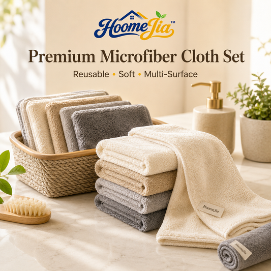 HoomeJia™ Reusable Microfiber Cleaning Cloth Set for Kitchen and Home